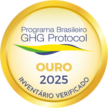 Selo Ouro 2025 do Programa Brasileiro GHG Protocol — Inventário verificado